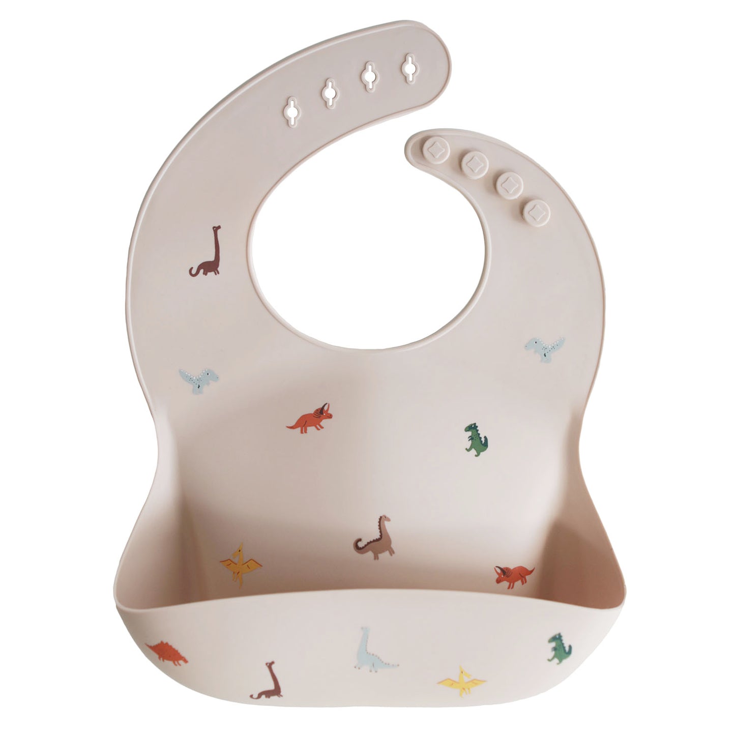 Dinosaur Mushie Silicone Bib