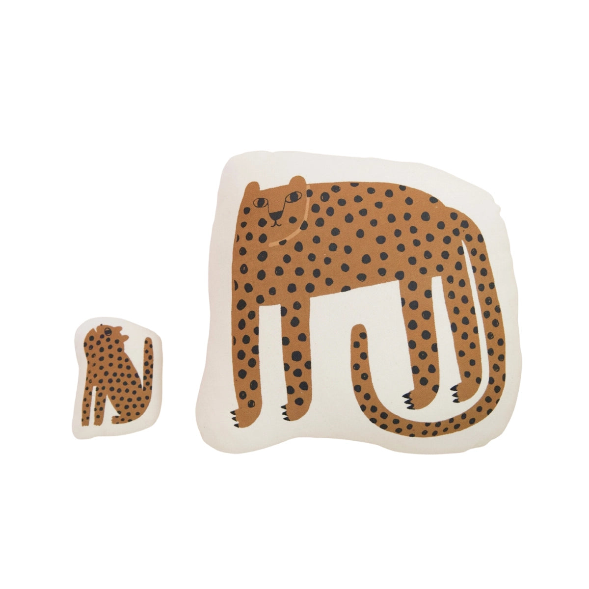 Mama cheetah and cub cushion set