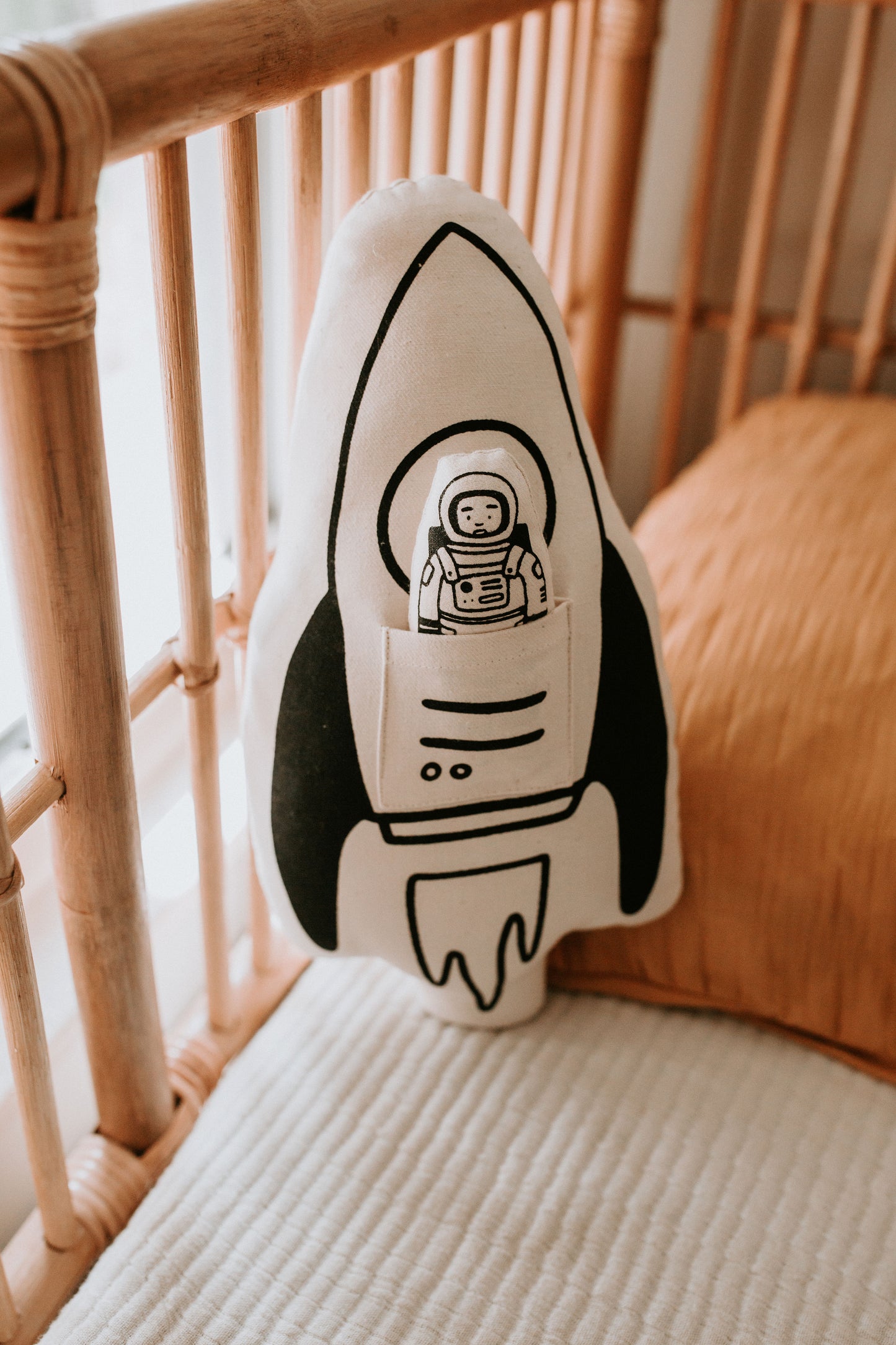 Rocket and astronaut cushion