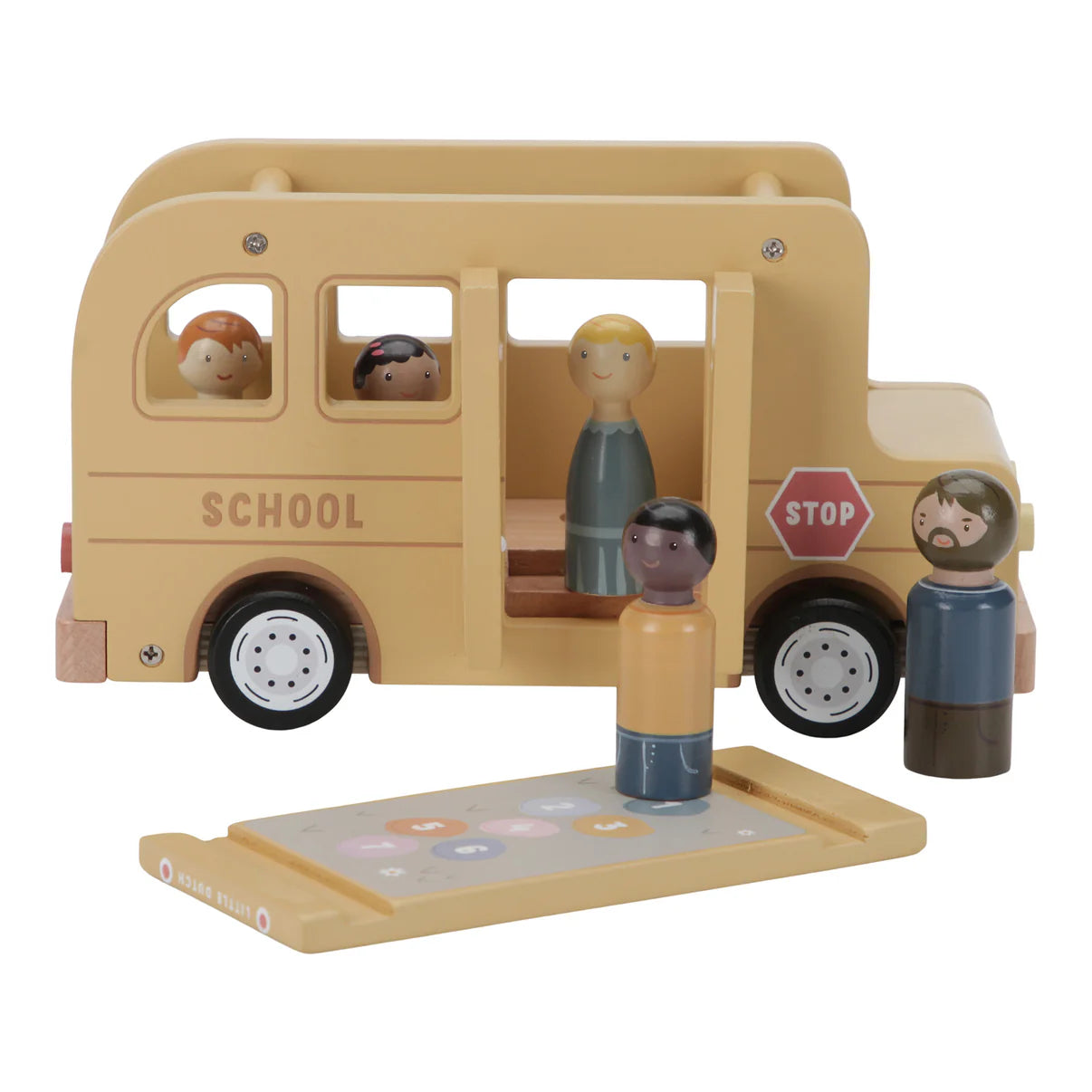 Little Dutch school bus with figures