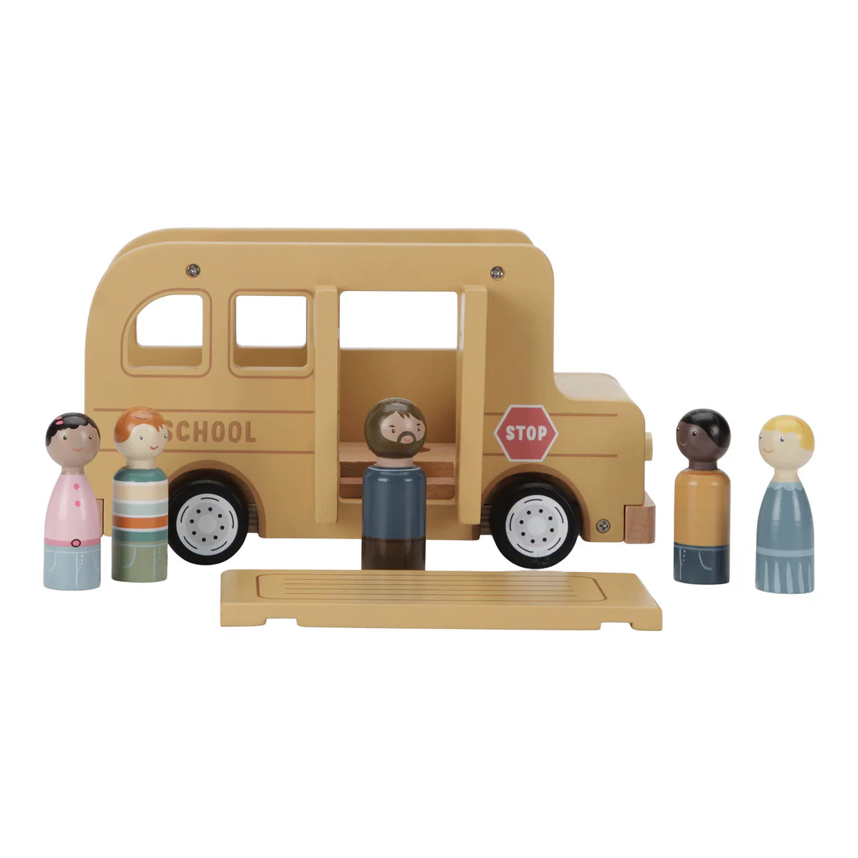 Little Dutch school bus with figures